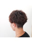メンズスパイラルパーマ×刈り上げスタイル