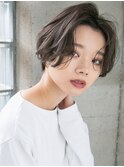 暗髪グレーのハンサムショート☆
