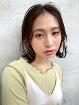 エムクランメイクス 原宿 表参道(m.clan MAKE'S)&nbsp;【松尾】インナーカラー 切りっぱなしボブ 大人かわいい 前髪