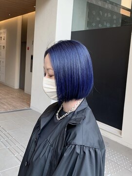 レックスヘアーインターナショナル(ReX HAIR INTERNATIONAL) 【中野　倫大朗】navy blue × bob