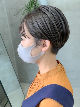 テトヘアー(teto hair) マッシュショート、耳掛けショート、グレージュ