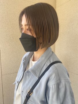 リィベ(Liibe) guest snap コクベージュ×シンプルボブ