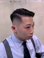 フランクスバーバーザスタンド(Frank’s barber the stand)&nbsp;クラシックサイドパートツーブロックショートF