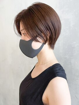 アイティー バイ アルバム 中野店(IT by ALBUM) タイト丸みショート_グレージュカラーボブウルフ_ba401701