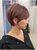 ハイライトバレイヤージュダブルカラーショートカット30代40代