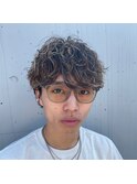 波巻きスパイラルパーマツイストスパイラルハイライトカラー渋谷