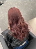 ブリーチなしダブルカラー ブリーチなし ピンクブラウン