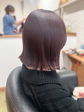 ドラマティックヘア(DRAMATIC HAIR) モーブ×外ハネボブ姫レイヤー