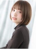 アースカラー小顔ツヤ髪切りっぱなしボブo小山20代30代40代