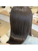 シー(she.) 縮毛矯正ストレート×オリーブベージュ#桂