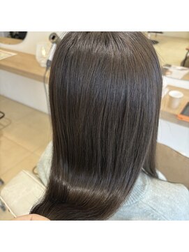 シー(she.) 縮毛矯正ストレート×オリーブベージュ#桂