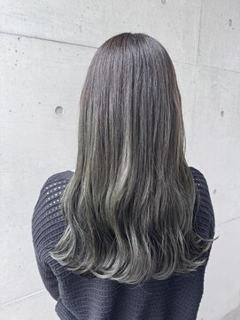 アチーブ ヘア デザイン(achieve hair design) 赤み消しカラーオリーブベージュ透明感大人キレイロングスタイル
