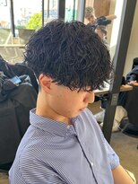 マッシュスパイラルパーマツイストスパイラル波巻きメンズ