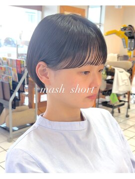 ヘアーアンドメイク サワ 上田本店(SAWA) 大人可愛いマッシュショートダークブラウン