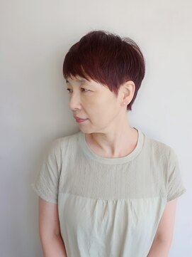 ラトリエコンタン(L´atelier Content) 30代40代50代おすすめ 大人ベリーショート×ローズベージュ