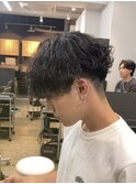 MEN’S HAIR/サーフカール/刈り上げセンターパート/船橋