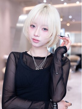 ブエナビスタ(BUENA VISTA) レイヤースタイル/小顔カット/ブロンドヘア/レイヤーボブ