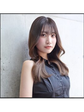 大人かわいいフェイスレイヤーロング