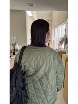 キュー(que)&nbsp;ボルドーブラウン　切りっぱなしボブ