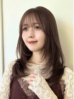 ハニーシブヤ(HONEY shibuya)&nbsp;レイヤーカット/イメチェン/ダークブラウン/脱白髪染め1