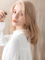 カバーヘアアンドスパ ブリス 浦和(COVER HAIR&SPA bliss) ミルクティーブロンドハイトーンカラーくびれウルフ10代20代X
