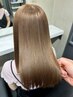 ブリーチなしダブルカラー+透明感カラー+小顔カット+ケア処理剤¥15900
