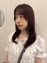 テテ ニコ(tete nico)&nbsp;【大前晴奈】カシスブラウンレイヤーカット夏