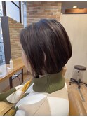 頭の形をカバーしたグラデーションボブ！