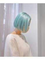 ミュー(Mu)&nbsp;ミントブルー　ミニボブ　ハイトーン