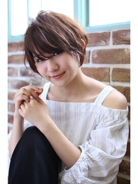 セピアージュ サンク(hair beauty clinic salon Sepiage cinq) デザインカラ-×切りっぱなしボブ×オン眉×ひし形シルエット