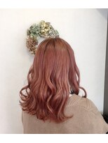 ジプソ(Gypso Hair salon)&nbsp;【 ブリーチ × オレンジベージュ 】