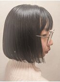 【mon ami/笠岡】 きりっぱなしあごラインボブ