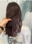 セミロング×ニュアンスカラー