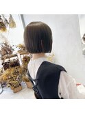 ミニボブ/ボブ/シンプル可愛いボブ/ショートボブ/グレージュ