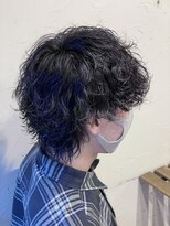 ニコ カシェート 狭山市東口店(nico-cachette)&nbsp;メンズマッシュウルフ×波巻きスパイラル