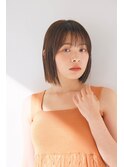 前髪シースルー×切りっぱなしボブ【渋谷/渋谷駅】