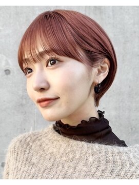 ガーデン オオタカノモリ(garden otakanomori) 20代30代40代大人丸みショートヘア×ベージュカラーi