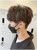 ツーブロック刈り上げニュアンスパーマ/ナチュラルパーマ