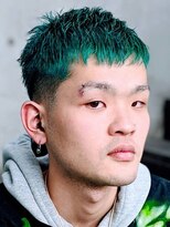 オーシャントーキョー ホワイト 原宿(OCEAN TOKYO WHITE)&nbsp;メンズツーブロック刈り上げダブルカラーブリーチベリーショート