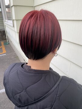 ヘアーアンドメイク ベリーベリー(HAIR&MAKE berry2) 【インナーカラー】赤髪×ブラック