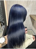 ネイビーブルー　艶カラーケアブリーチトリートメント髪質改善