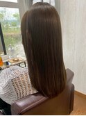 愛されストレート/小顔ロング/オリーブベージュ/美髪ケア/モテ髪
