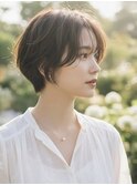 大人可愛い30代40代50代小顔◎マッシュショート丸みショート