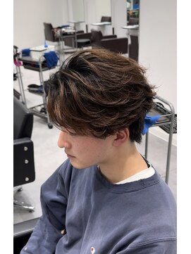 オーシャントーキョー 仙台(OCEAN TOKYO) フェザーショートニュアンスパーマセンターパートツーブロック