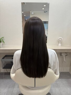 イマージュ 志免店(image) 【赤みゼロの透明感】マットグレージュ×艶さらニュアンスロング