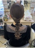 編みおろしヘア