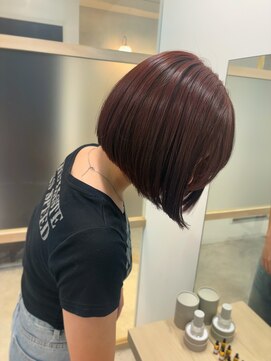 トッカ ヘアアンドトリートメント 大宮店(tocca) タッセルボブ×深みワインレッドカラー