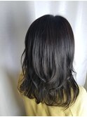 ブラックアッシュ＋デジタルパーマ