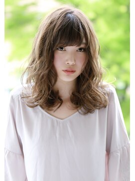 ヘアスペース リズム グリーン(Hair space Rizm green) ゆるふわAラインセミロング