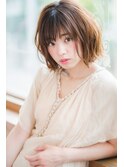 髪質改善/大人ボブ/重め前髪/ヌーディカラー/小顔/綱島